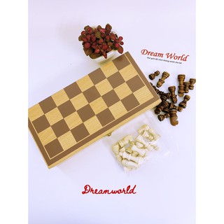 Đồ chơi Combo 1 bộ cờ vua gỗ + 1 bộ cờ cá ngựa cho bé