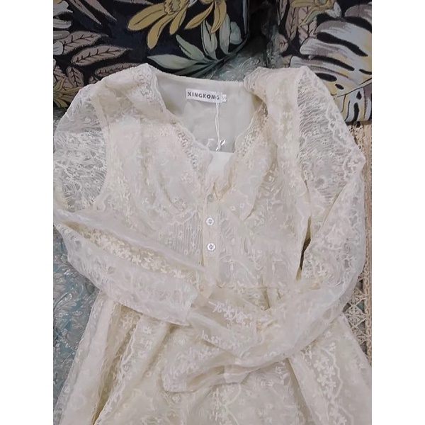 (ORDER.buiny)Đầm ulzzang công chúa ren xoè 2 lớp cổ V cao cấp dáng dài|váy ren thiết kế tiểu thư | BigBuy360 - bigbuy360.vn