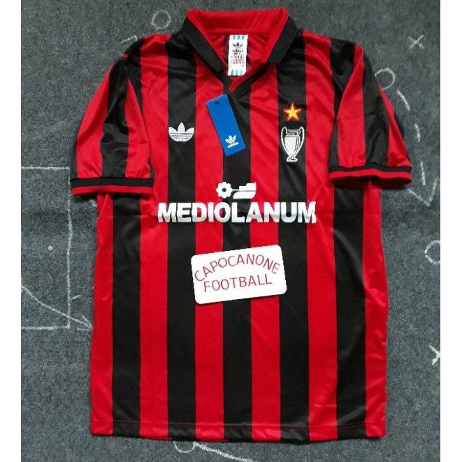 Áo Thun Jersey Ac Milan Retro 1990 1991 1992 90 91 Mediolanum