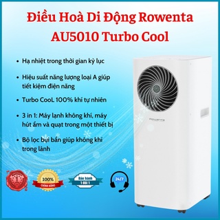 Điều hòa/ Máy lạnh không khí di động Rowenta AU5010 Turbo Cool 3 in 1, làm mát cực nhanh, tiết kiệm điện