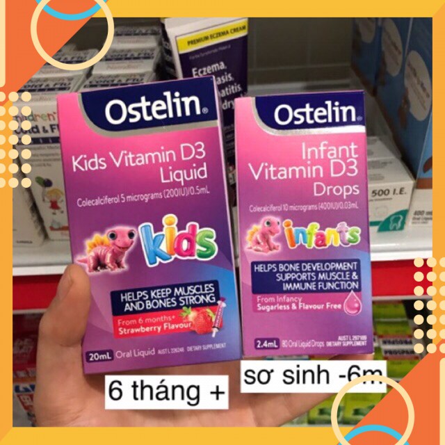 Vitamin D3 Ostelin Drops Ìnant, D3 Ostelin Liquid 20ml