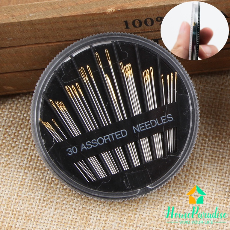 Set 30 kim may thủ công thiết kế đuôi màu vàng tiện dụng cho nhu cầu hàng ngày