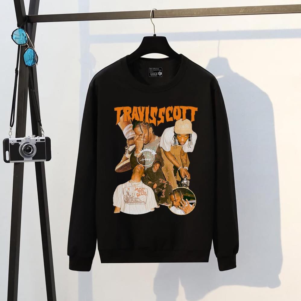 Áo Nỉ Sweater Travis Scott , Form Rộng Chuẩn Xu Hướng - Nỉ Dài Tay Unisex Nam Nữ. KKIM Style