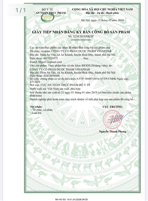 Men Tiêu Hoá Dạng Viên BIODILIS  Vinaphar - Hộp 100 viên- Bổ sung lợi khuẩn , tăng cường tiêu hóa.