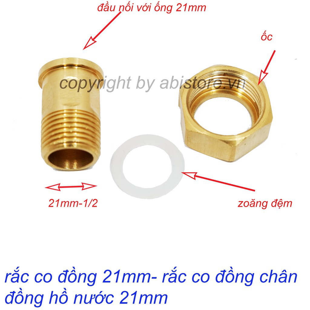 chân đồng hồ nước bộ 2 cái - rắc co đồng hồ