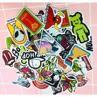 Sticker mic cực cool cực ngầu ép lụa 40 cái / hình dán cute ngầu