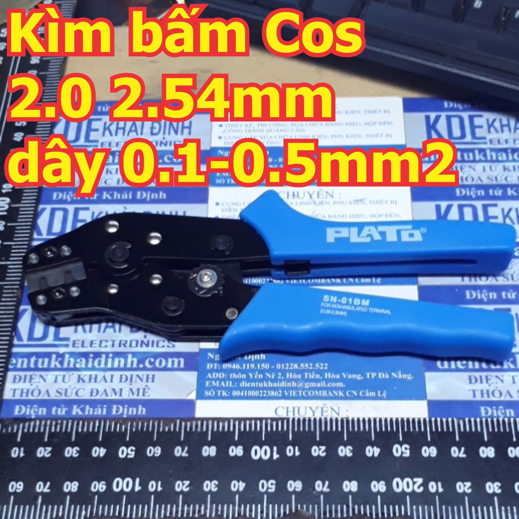 kèm, kìm bấm đầu conector 2.54mm cos SM, 2510, 2.54, DP, 2.8mm…. SN-01BM dây 0.1-0.5mm2 kde5013