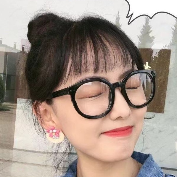 Kính Mát Tròng Trong Suốt Chống Ánh Sáng Xanh Phong Cách Hàn Quốc Thời Trang Cho Nữ