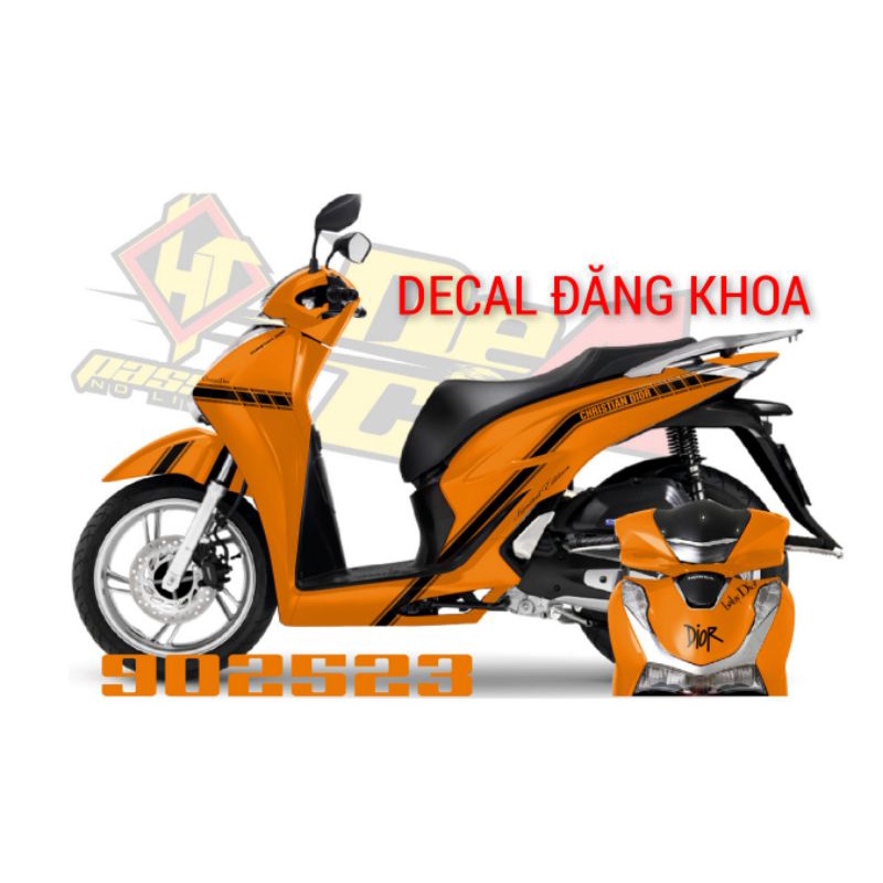 Tem xe SH CHRISTIAN DIOR mẫu mới tem trong dán cho mọi màu xe tem chống phai màu