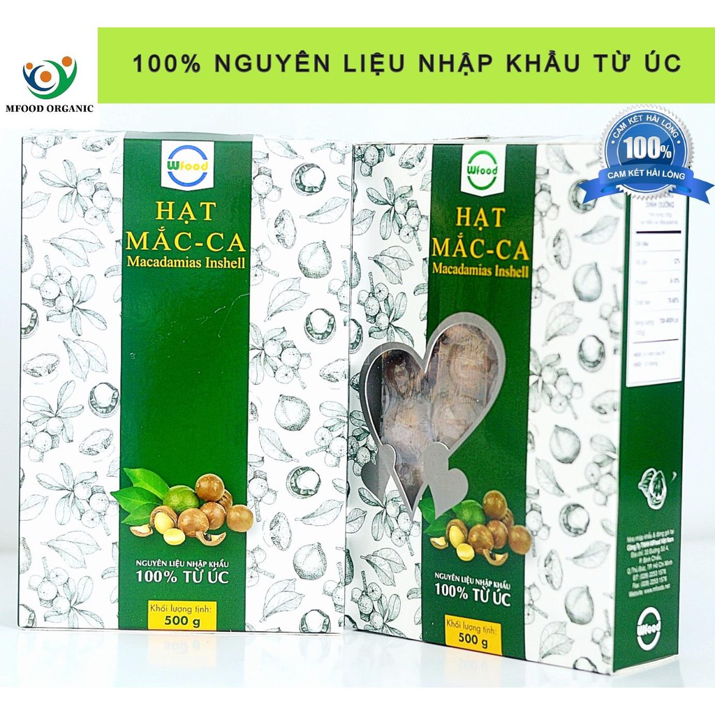 500g Hạt Macca Úc Thương Hiệu wfood.