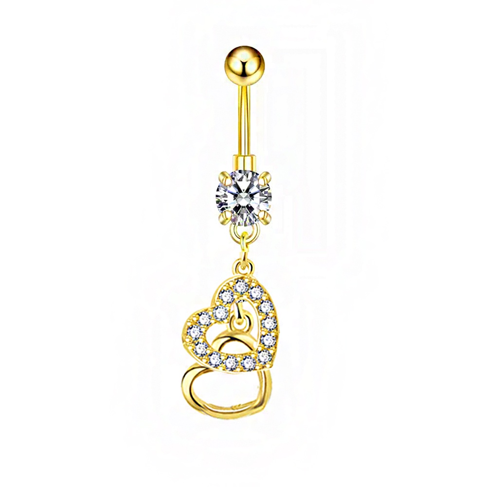 Khuyên Rốn Hình Rắn Và Hoa Hướng Dương Dát Đá Zircon Nhiều Màu Sắc Bằng Thép Không Gỉ Hoang