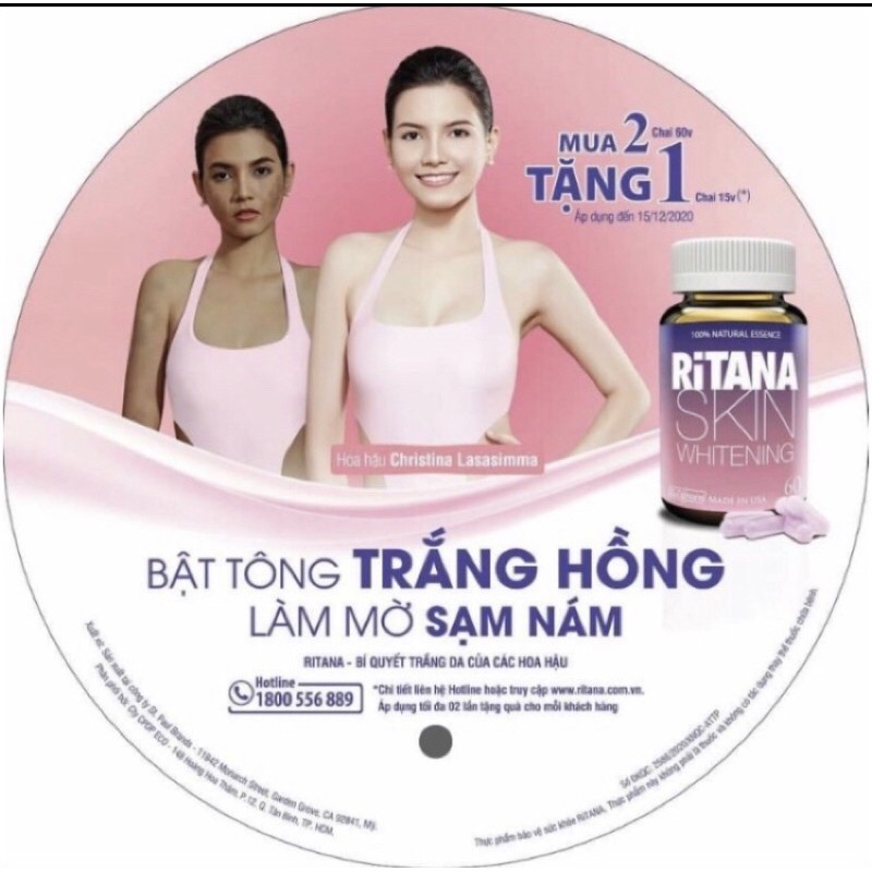 Viên uống trắng da RITANA(60v) | Thế Giới Skin Care