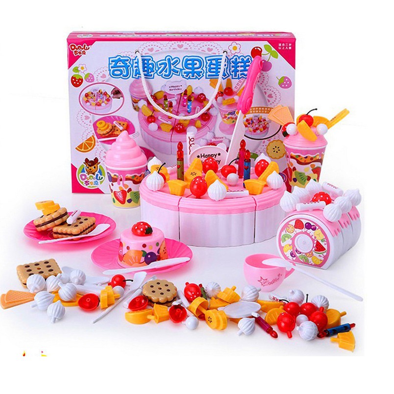 Bộ lắp ghép mô hình bánh kem bánh sinh nhật đồ chơi trẻ em
