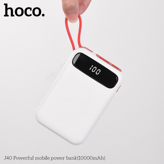 Pin sạc dự phòng 10000mah hoco j40 kiêm dây sạc