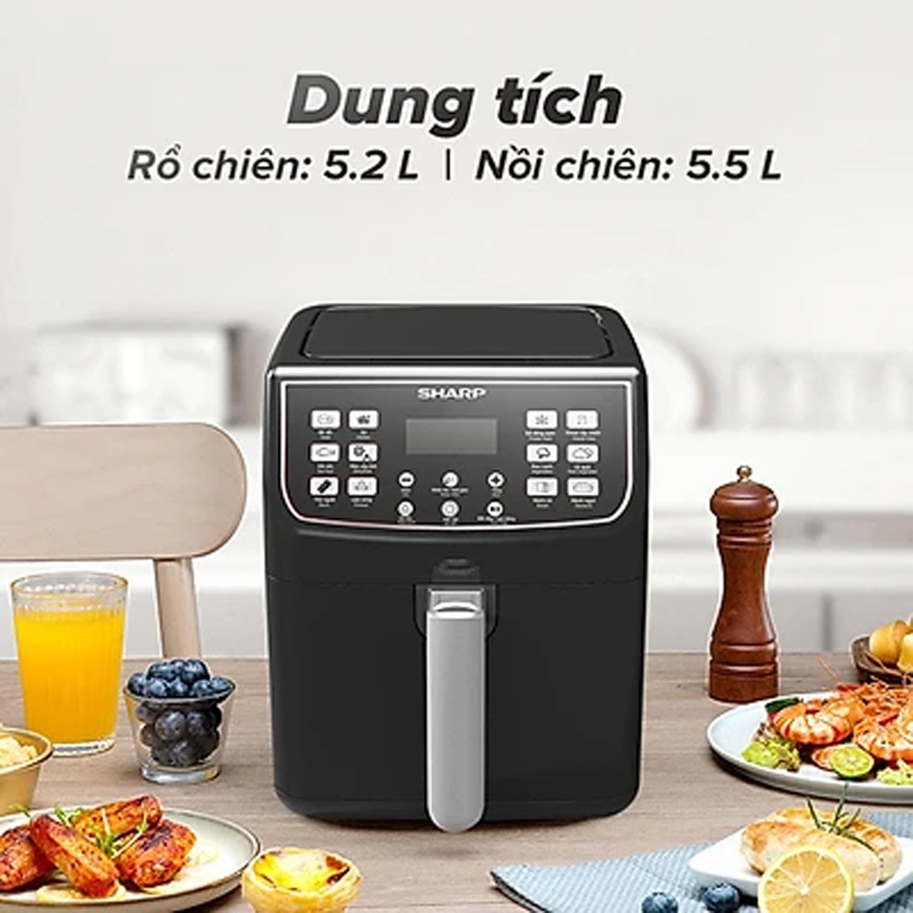 Nồi Chiên Không Dầu Sharp – Nồi Chiên Chân Không – Chính Hãng Phân Phối – Bảo Hành 12 Tháng