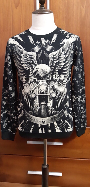 Áo nỉ nam dài tay in hình