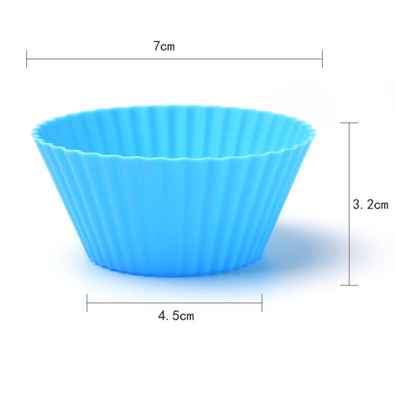 1 Khuôn Silicone Tròn Làm Bánh Tạo Hình Trái Tim DIY