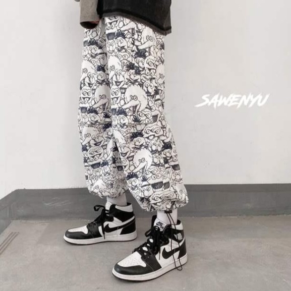 【2 colors】M-5XL Quần ống thụng Quần Jean Ống Rộng Thêu Họa Tiết Retro Âu Mỹ Dành Cho Nam | BigBuy360 - bigbuy360.vn