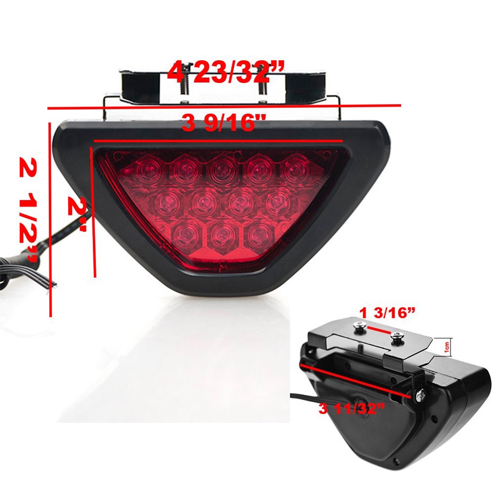 Đèn Led Hậu Cảnh Báo An Toàn Hình Tam Giác 12 Bóng F1 Thông Dụng Cho Xe Hơi