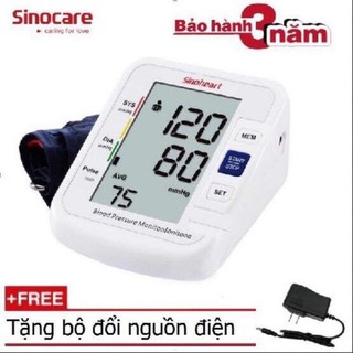 Máy đo huyết áp Sinocare Sinoheart BA-801 Công nghệ Đức tặng kèm bộ đổi nguồn