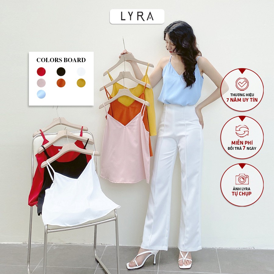 Áo hai dây nữ basic LYRA, chất liệu lụa cao cấp nhiều màu xinh đẹp, sang trọng-LYTAO366