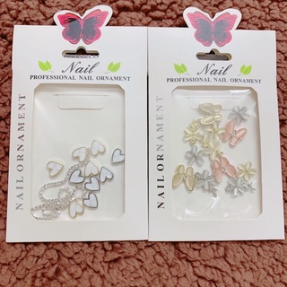 Phụ kiện charm đá trái tim, phụ kiện charm hoa gắn móng