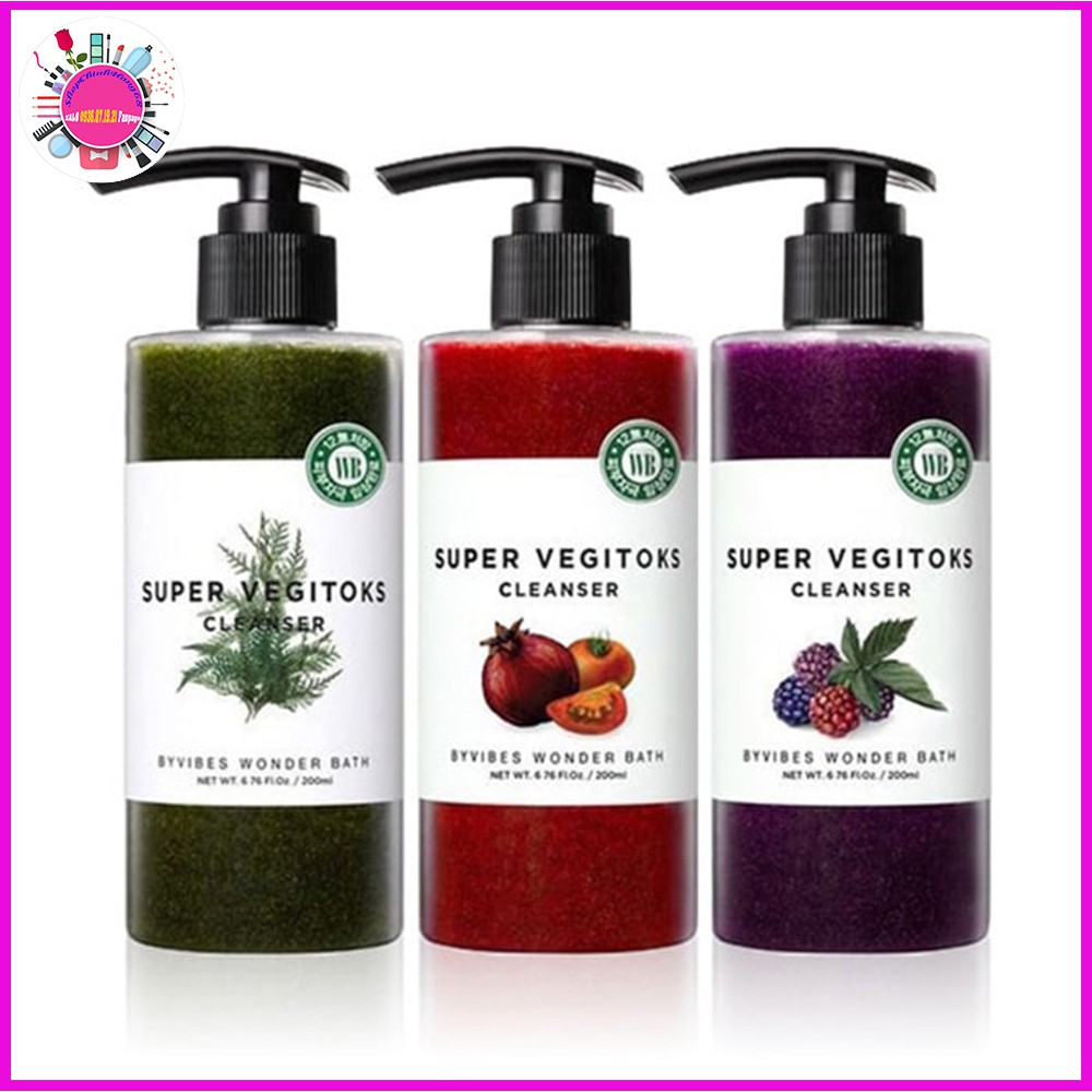 Sữa Rửa Mặt Thải Độc Rau Củ SUPER VEGITOKS CLEANSER Màu Đỏ