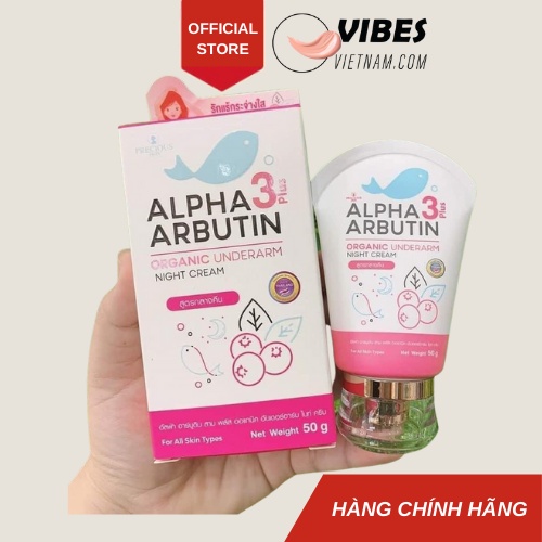 Kem Dưỡng Trắng Giảm Thâm Nách Precious Skin Alpha Arbutin Organic Underarm Whitening Cream 50g vibesvietnam