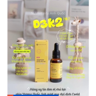 Vitamin D3&K2-Mk7 Nutrivitality Anh