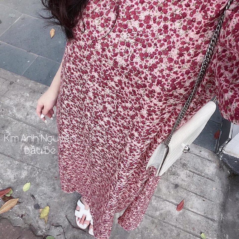 Váy hoa nhí vintage dáng suông tay bồng 2 lớp bánh bèo, cao cấp, Ảnh thật-Video thật - V06 | BigBuy360 - bigbuy360.vn