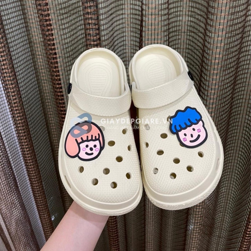 Dép Sục Crocs Cao Cấp Sticker Dễ Thương Siêu Nhẹ Thoáng Chân[SUC301stickerNAMNU] - Giaydepgiare.vn