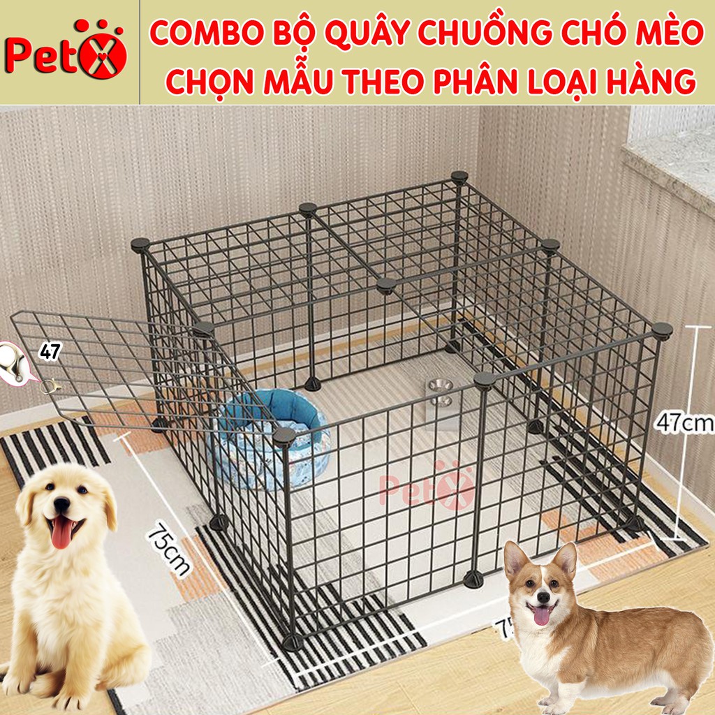 Quây chuồng chó mèo lắp ghép nuôi thú cưng sơn tĩnh điện giá rẻ-2