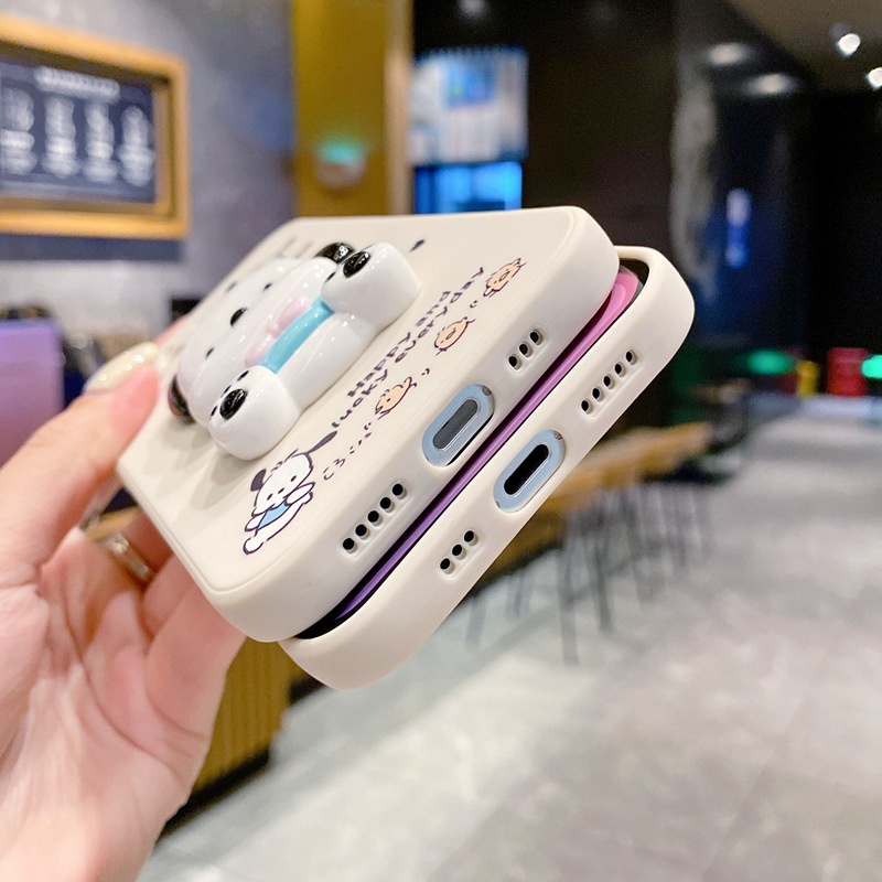 Ốp Điện Thoại Mềm Họa Tiết Pochacco Papa 3D Cho iPhone 14 13 12 Mini 11 Pro Max 6 6S 7 8 Plus X XS Max XR SE 2020