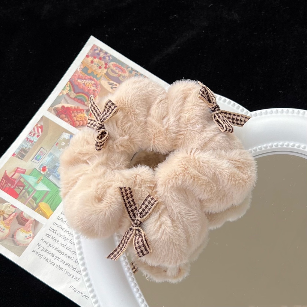 Dây Cột Tóc Lông Nhung Thời Trang Thu Đông 2022