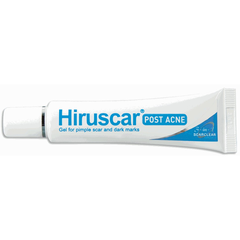 Gel làm mờ sẹo mụn và thâm mụn Hiruscar Post Acne 10g