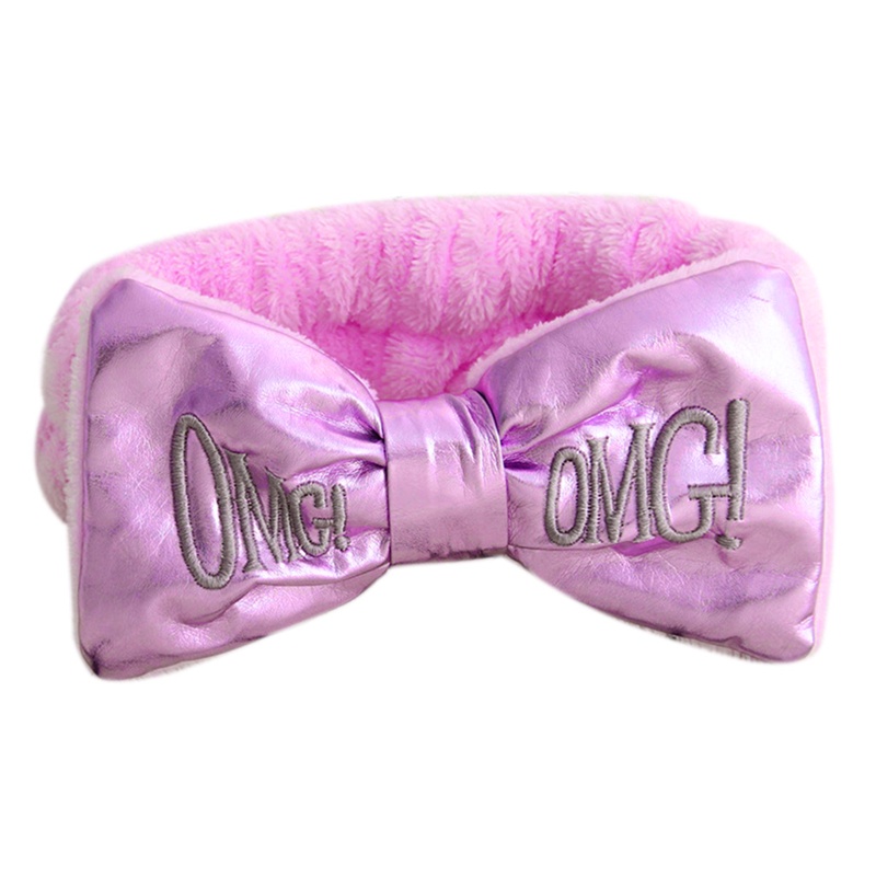 Băng Đô Cài Tóc Bản Rộng In Chữ Dùng Trang Điểm Tiệc