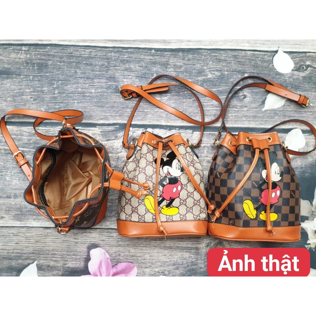 Túi Đeo Chéo Nữ Dây Rút Mickey