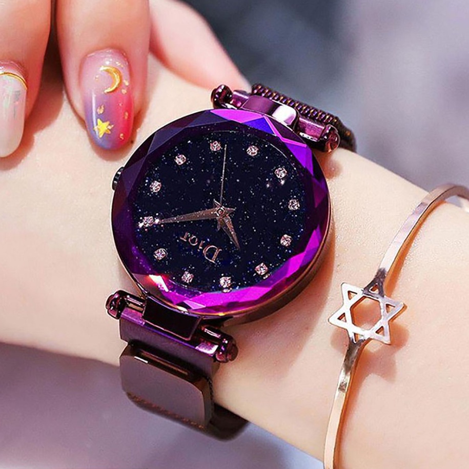 Đồng hồ thời trang nữ DIOR DI1 mặt tròn dây lưới nam châm siêu đẹp