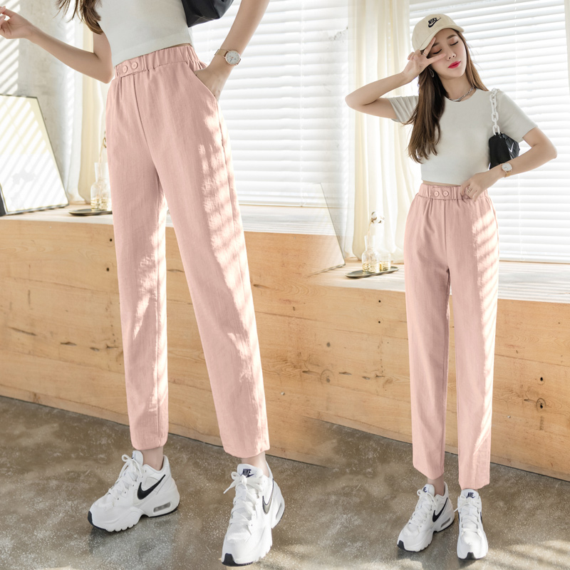 Quần Dài Cotton Lanh Ống Rộng Thời Trang Cho Nữ | BigBuy360 - bigbuy360.vn