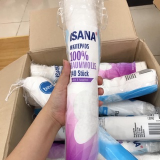 Bông tẩy trang 140 miếng ISANA - ĐỨC