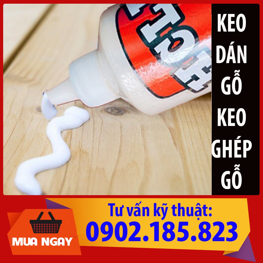 KEO DÁN GỖ HCLB 611 500ml - WoodGlue cho sàn gỗ, cầu thang, ghép mộng bàn ghế , dán nhựa fomex, điền đầy gỗ [ tủ giường]