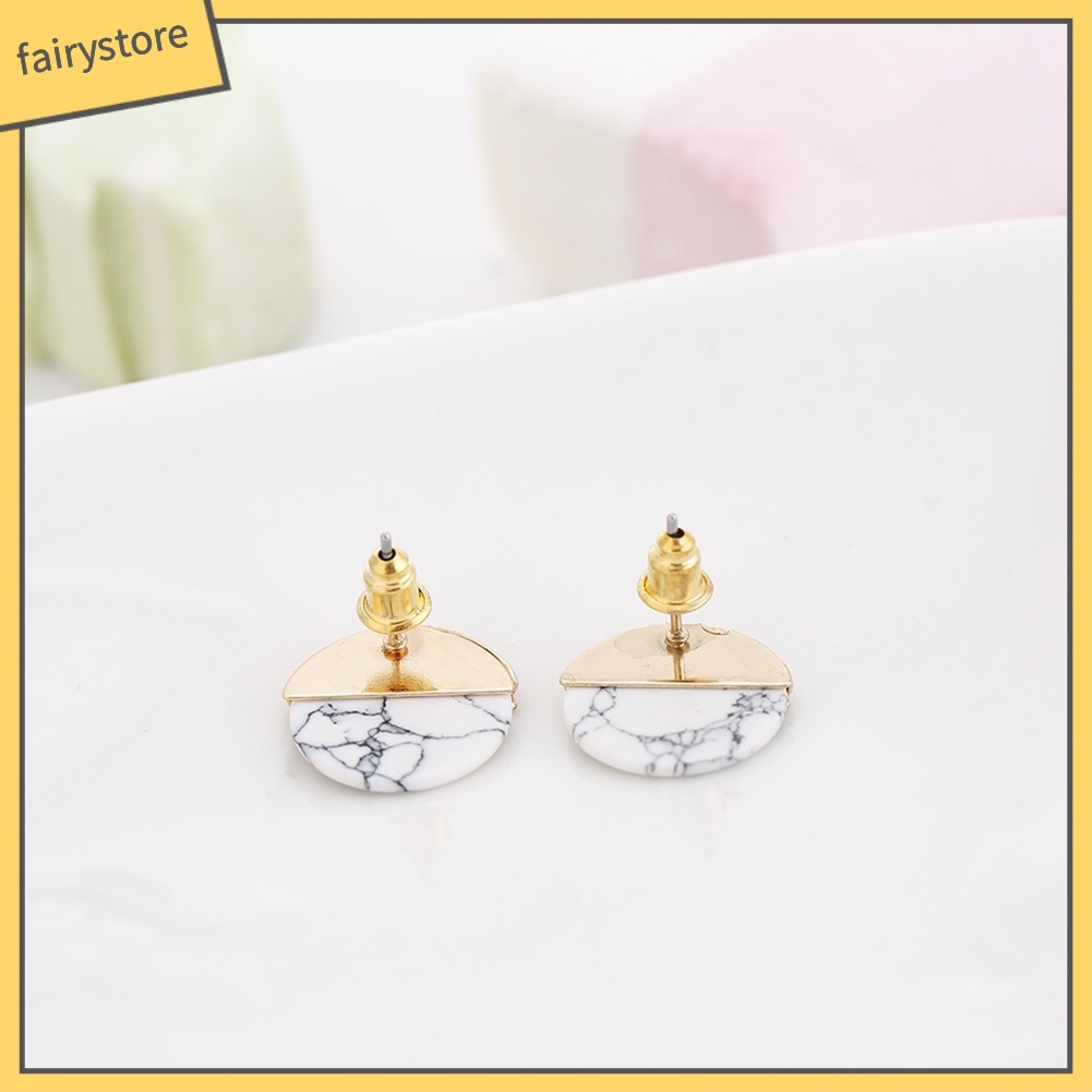 Khuyên tai bản tròn gắn đa thời trang cho nữ