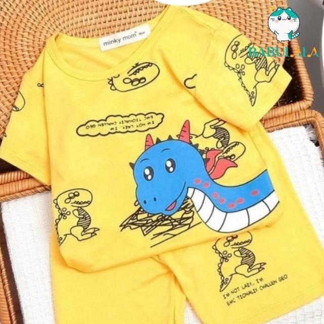 Đồ Bộ Quần Áo Minky Mom Chính Hãng Bé Trai Bé Gái Tay Ngắn Thun Lạnh Cộc Tay 1 2 3 4 5 6 Tuổi Ô Tô Xe Tải-Babulala CT19