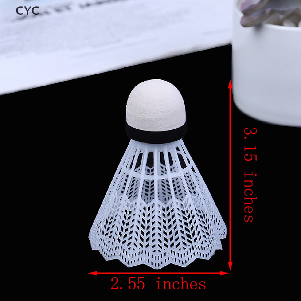 CYC 12 Pcs White Plastic Badminton Ball Shuttlecocks Sport Training Sport CY