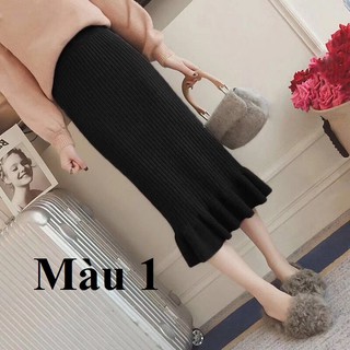 Chân váy len dài đuôi cá hàng quảng châu đẹp (kèm ảnh thật)