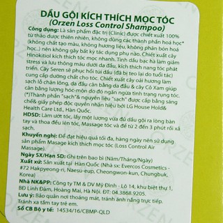 Dầu gội kích thích mọc tóc – Orzen Loss Control Shampoo