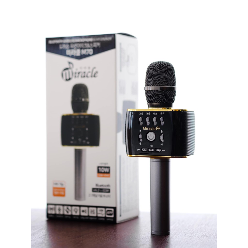 Miracle M70 ( Bản Mới 2020 ) – Micro Karaoke Bluetooth Hàn Quốc, Hát Cực Hay