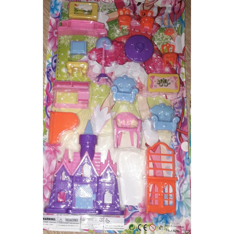 Sét Bộ đồ chơi mô hình lâu đài và nội thất bằng nhựa rất đẹp