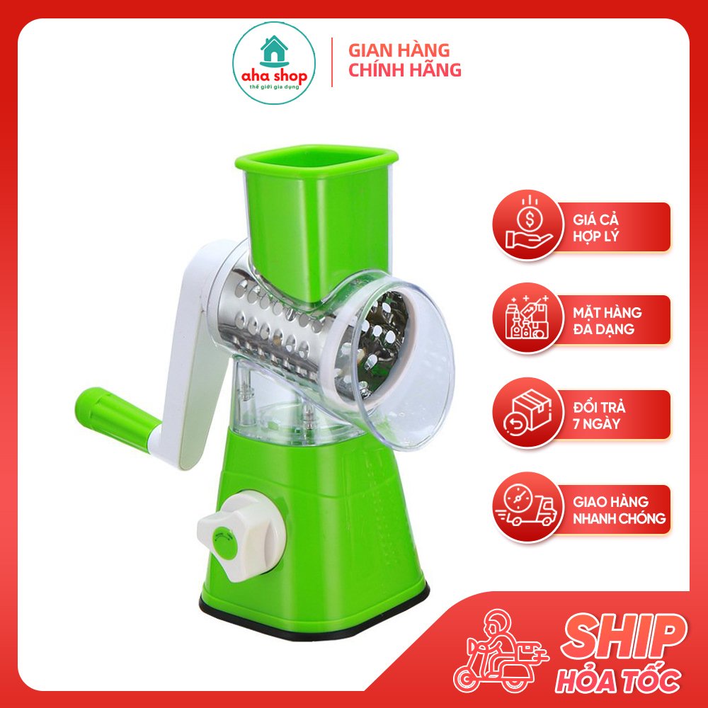 Máy Bào Sợi Gọt Băm Nhỏ Thái Lát Rau Củ Quả Đa Năng có Quay Tay