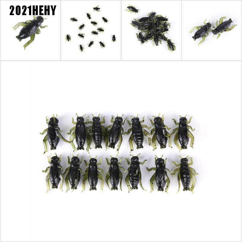 [2021HE] 20Pcs Soft Fishing Lures Pesca Lightweight Cricket Insect Lure Simulation Baits #HY